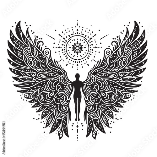 Angel Wings Vector | Decorative Wing Illustration Set”