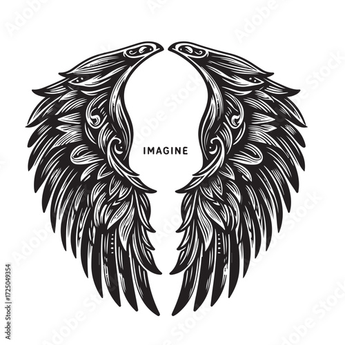 Angel Wings Vector | Decorative Wing Illustration Set”