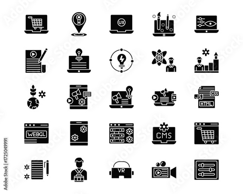 Media Agency Line Vector Icons