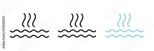 Evaporation icon evaporate symbol illustration stroke, filled and colored concept for web design.
