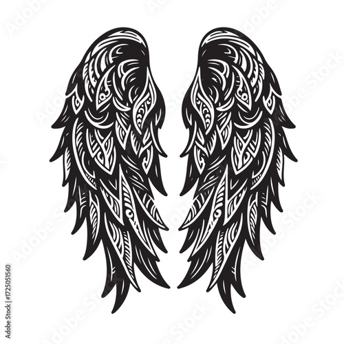 Angel Wings Vector | Decorative Wing Illustration Set”