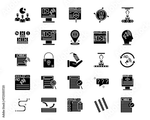 Copywriting Line Vector Icons