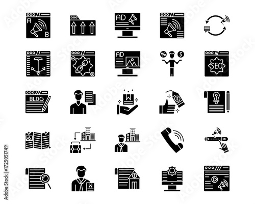 Copywriting Line Vector Icons
