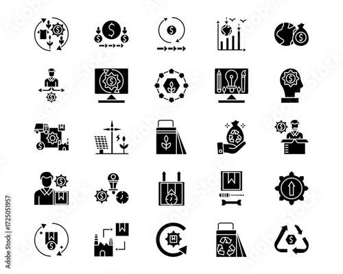 Economy Line Vector Icons