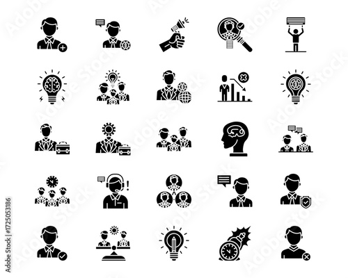 Business People Line Vector Icons