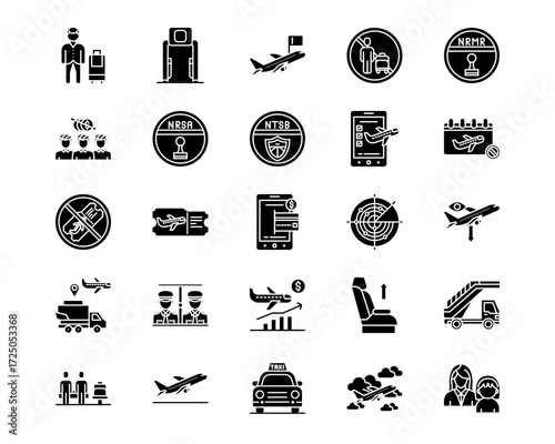Airline Line Vector Icons