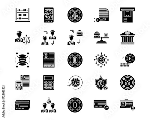 Fintech Line Vector Icons