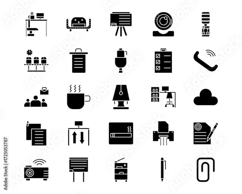 Office Line Vector Icons