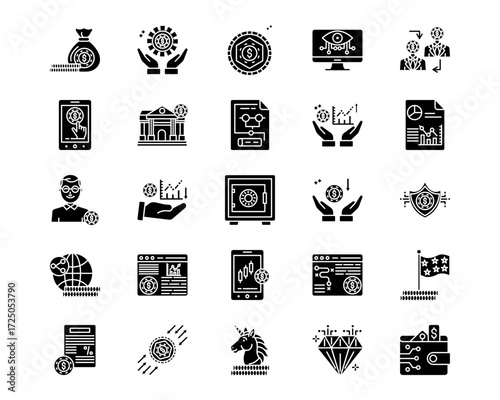 Fintech Line Vector Icons