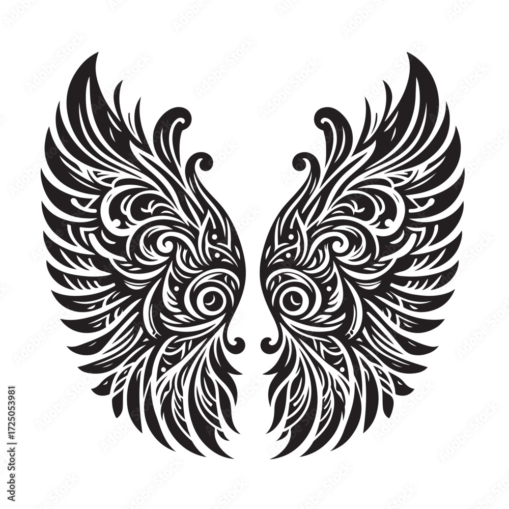 Fototapeta premium Angel Wings Vector | Decorative Wing Illustration Set”