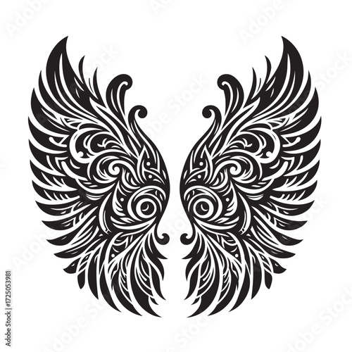 Angel Wings Vector | Decorative Wing Illustration Set”