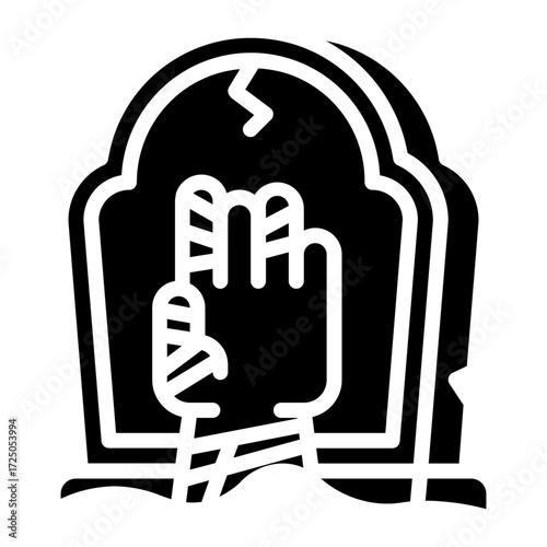Graveyard. This is a vector single icon with a solid style. It is suitable for various purposes, including website design, mobile app design, and logo design.