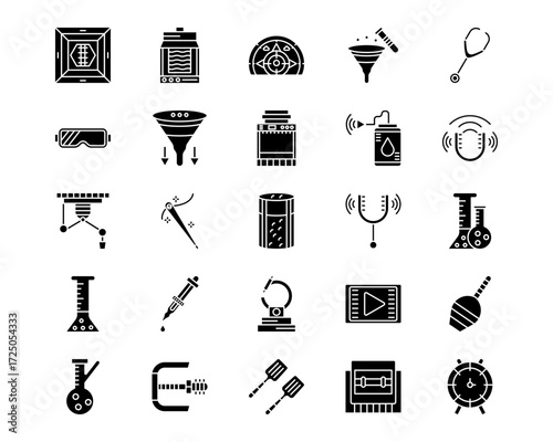 Science Line Vector Icons