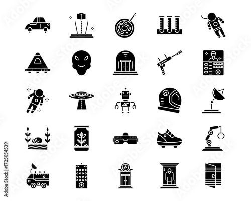 Science Fiction Line Vector Icons