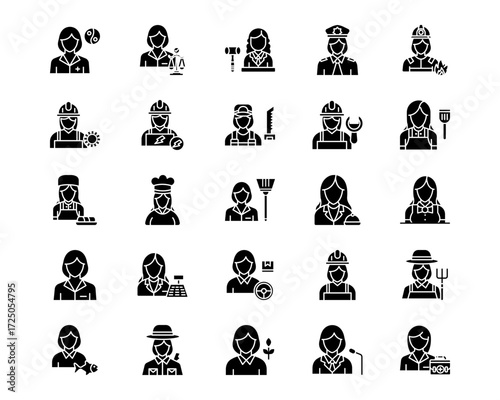 Women Line Vector Icons