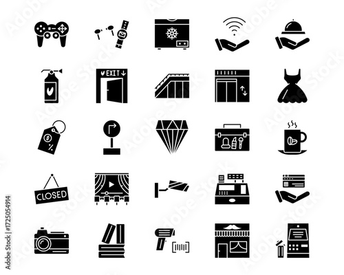 Mall Line Vector Icons