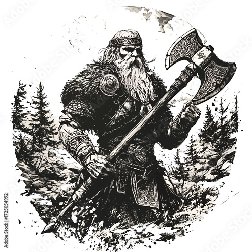 Pirate and Medieval Knight Vector Illustration Vintage Warrior Sketch