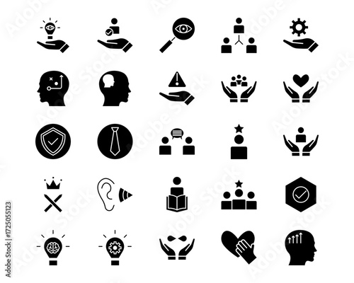 Leadership Line Vector Icons