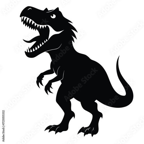 Vibrant and colorful friendly dinosaur illustration for kids and playful designs