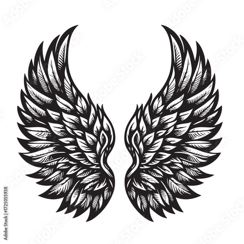 Angel Wings Vector | Decorative Wing Illustration Set”