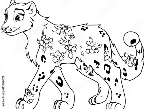 Funny Cute Cartoon Cow on Farm Vector Illustration