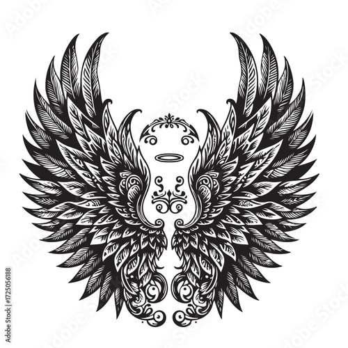 Angel Wings Vector | Decorative Wing Illustration Set”