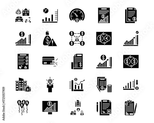 Credit And Loan Line Vector Icons