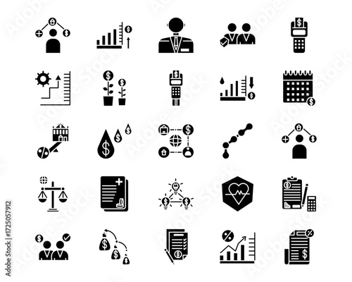 Credit And Loan Line Vector Icons