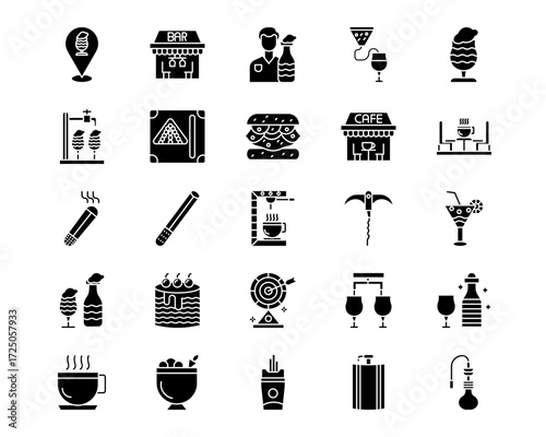 Bar Line Vector Icons