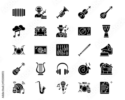 Artist Studio Line Vector Icons