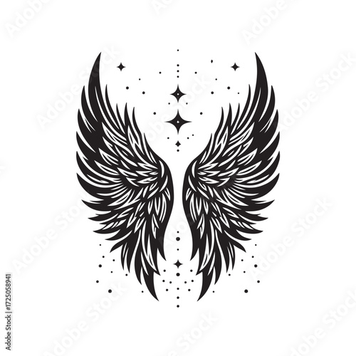 Angel Wings Vector | Decorative Wing Illustration Set”