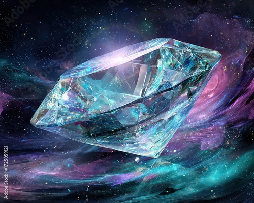 Wallpaper Mural Radiant Diamond In Cosmic Nebula Torontodigital.ca