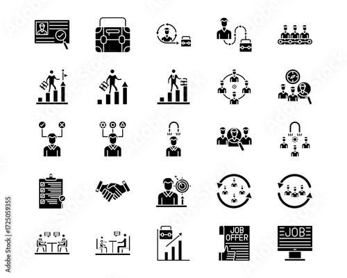Headhunting Line Vector Icons