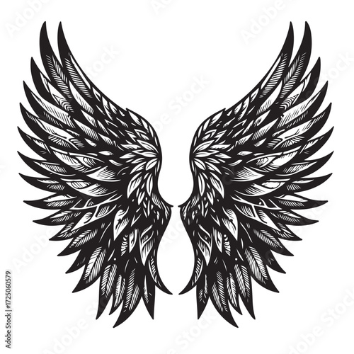 Angel Wings Vector | Decorative Wing Illustration Set”