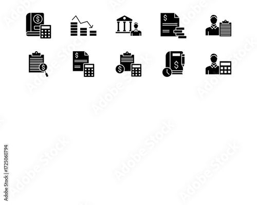 Accounting Line Vector Icons
