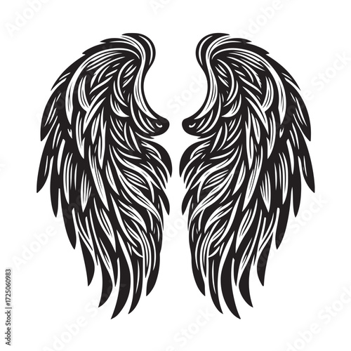 Angel Wings Vector | Decorative Wing Illustration Set”