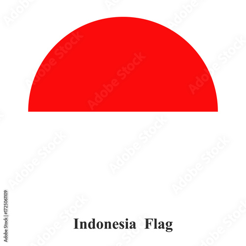 Free Download indonesia flag, Red and white semicircle representing the isolated on transparent background - GFXLoad