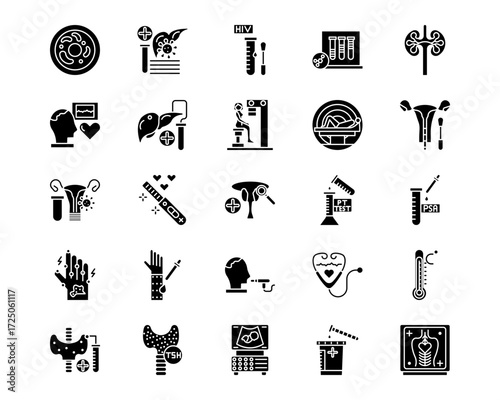 Medical Tests Line Vector Icons