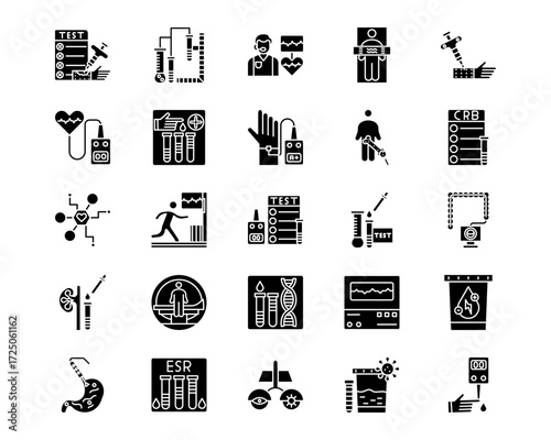 Medical Tests Line Vector Icons