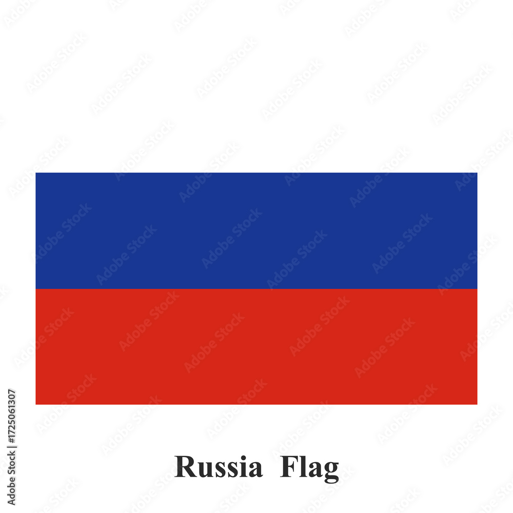 Obraz premium Russian flag isolated on transparent background