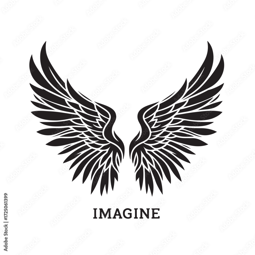 Obraz premium Angel Wings Vector | Decorative Wing Illustration Set”