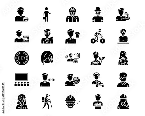 Urban Tribes Line Vector Icons