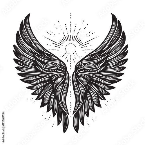 Angel Wings Vector | Decorative Wing Illustration Set”