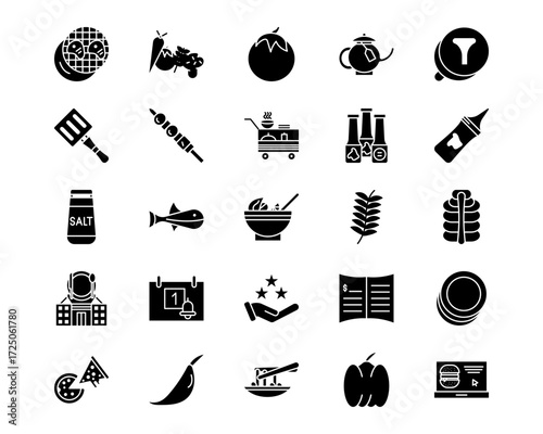 Restaurant Line Vector Icons