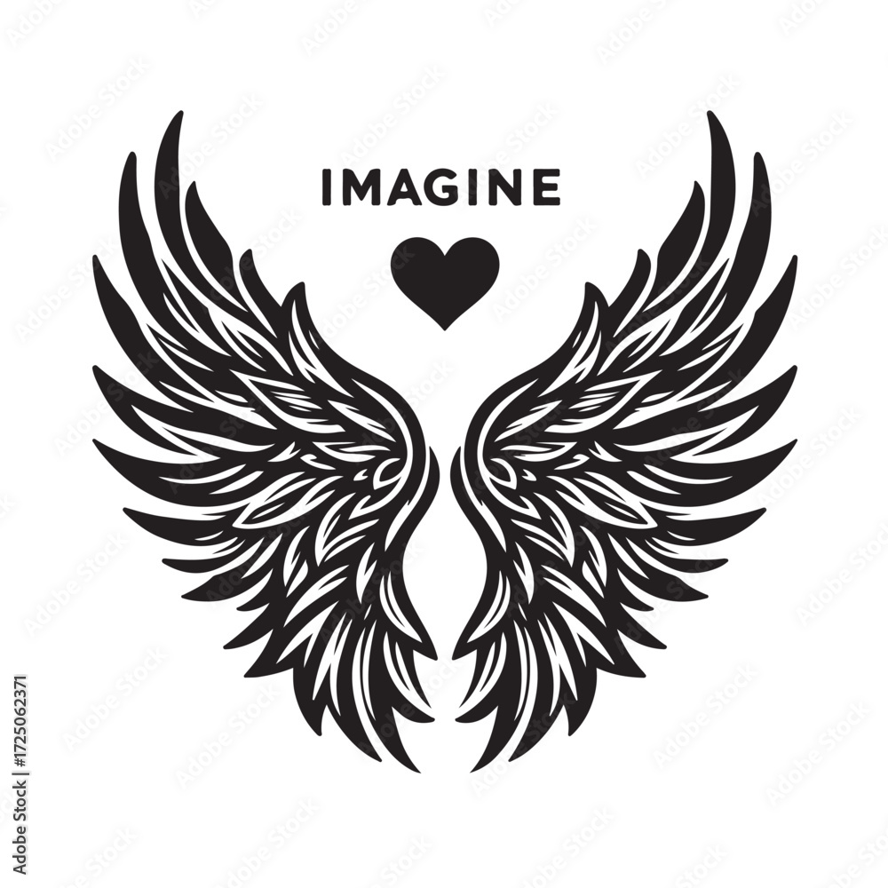 Obraz premium Angel Wings Vector | Decorative Wing Illustration Set”