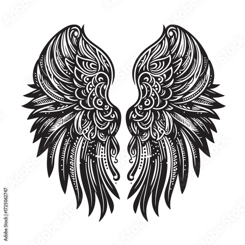 Angel Wings Vector | Decorative Wing Illustration Set”