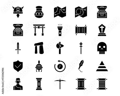 History Line Vector Icons