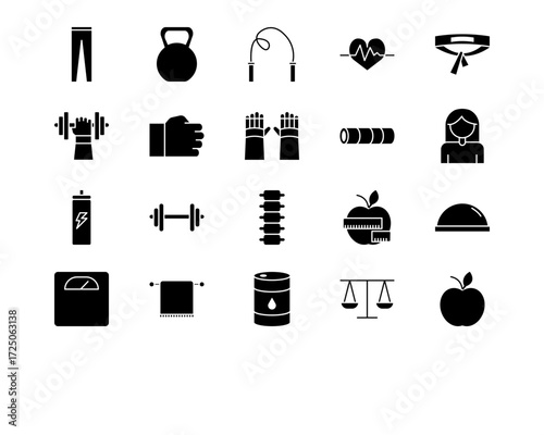 Pilates Line Vector Icons
