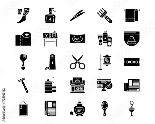 Hair Salon Line Vector Icons