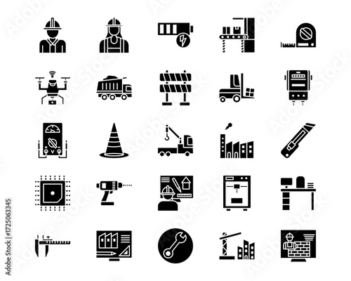 Engineering Line Vector Icons